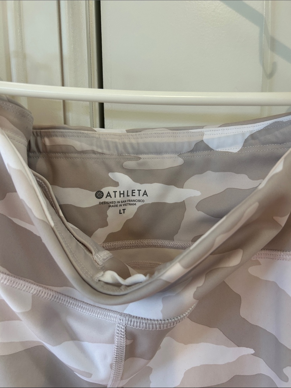 Athleta Beige and White Camo Leggings